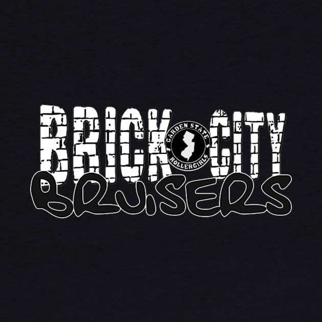 Brick City Bruisers - White Logo by gardenstaterollerderby